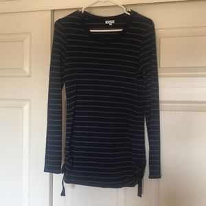 Splendid thermal top ruched sides size large